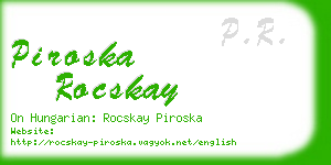 piroska rocskay business card